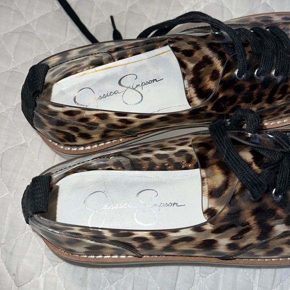Jessica Simpson Leopard Print Platform Sneakers - Picture 4 of 4